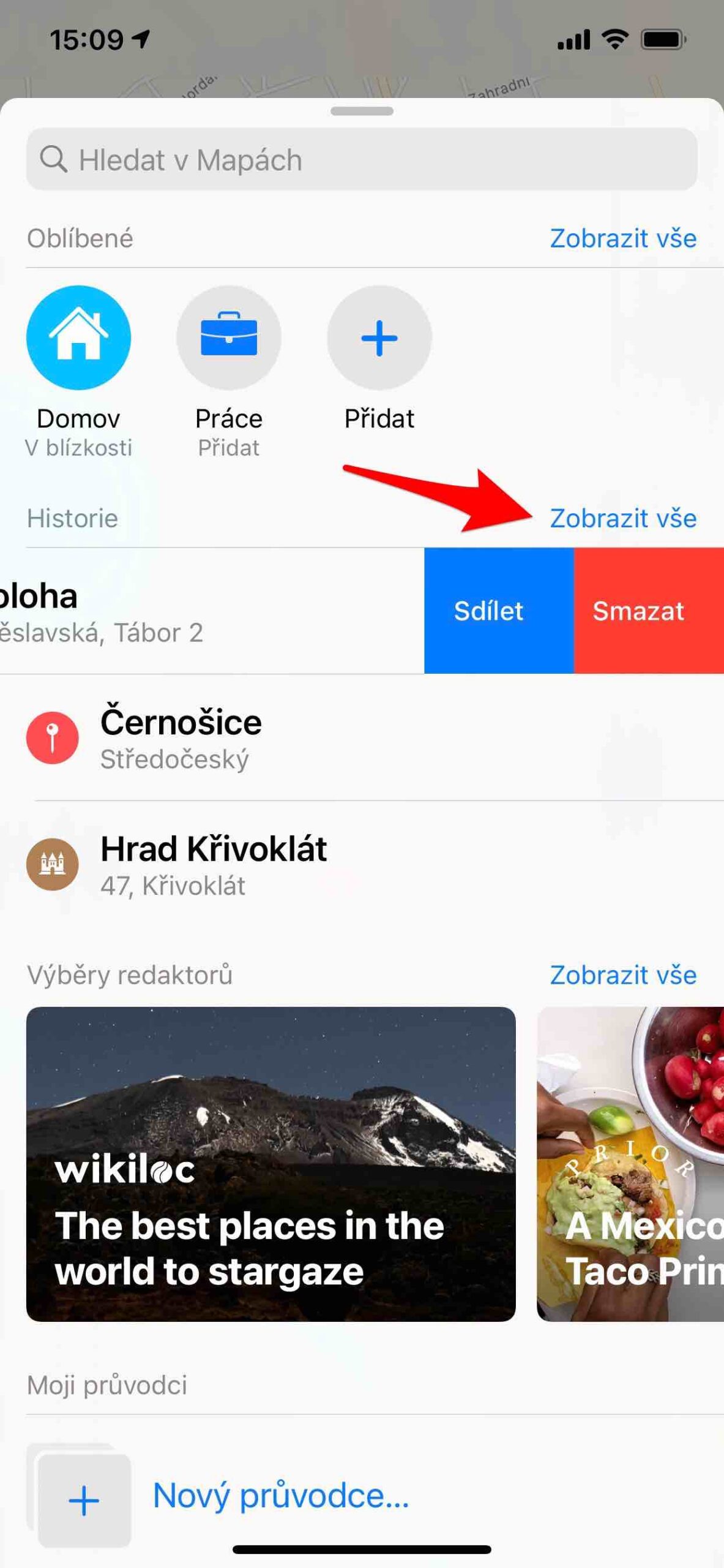 Významná místa a jejich smazání