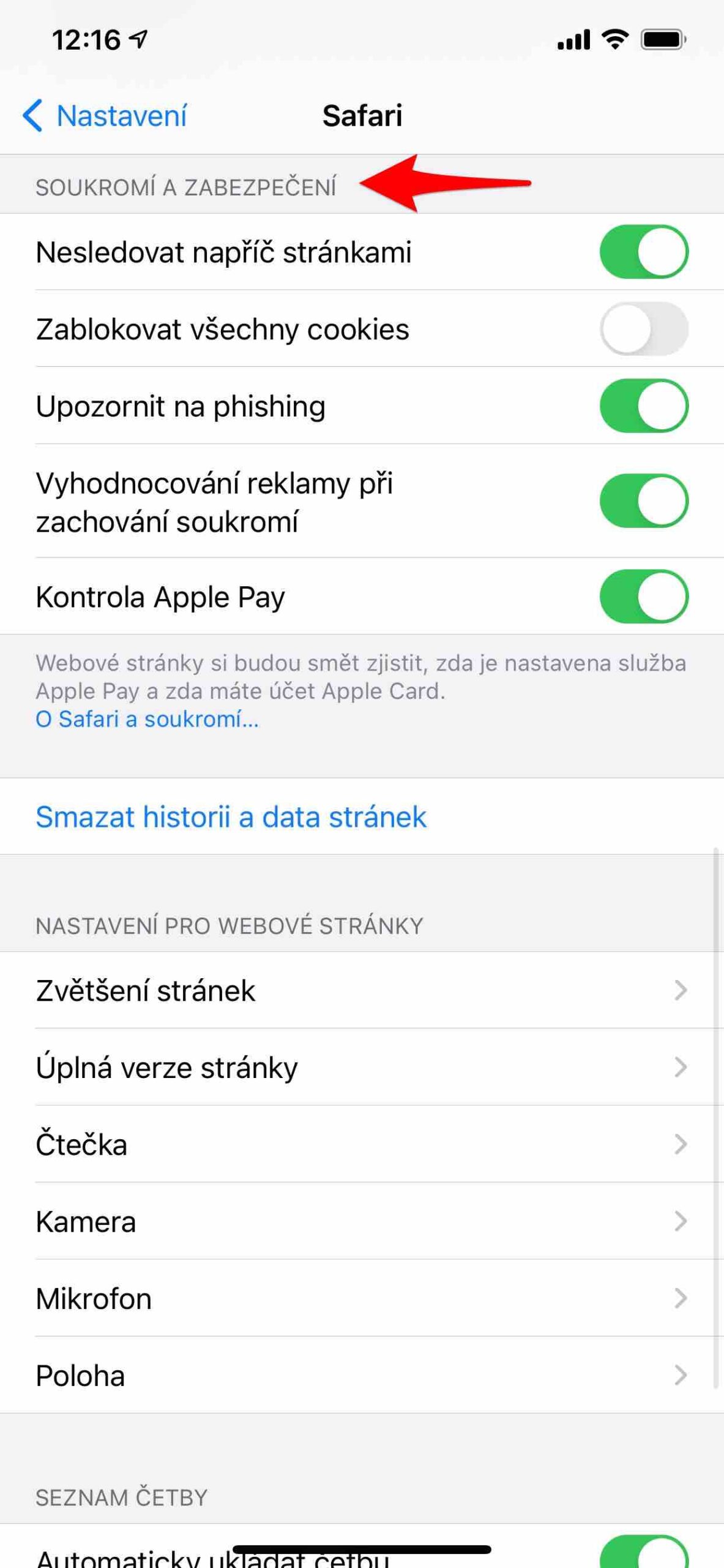 Bezpečnost na iPhone