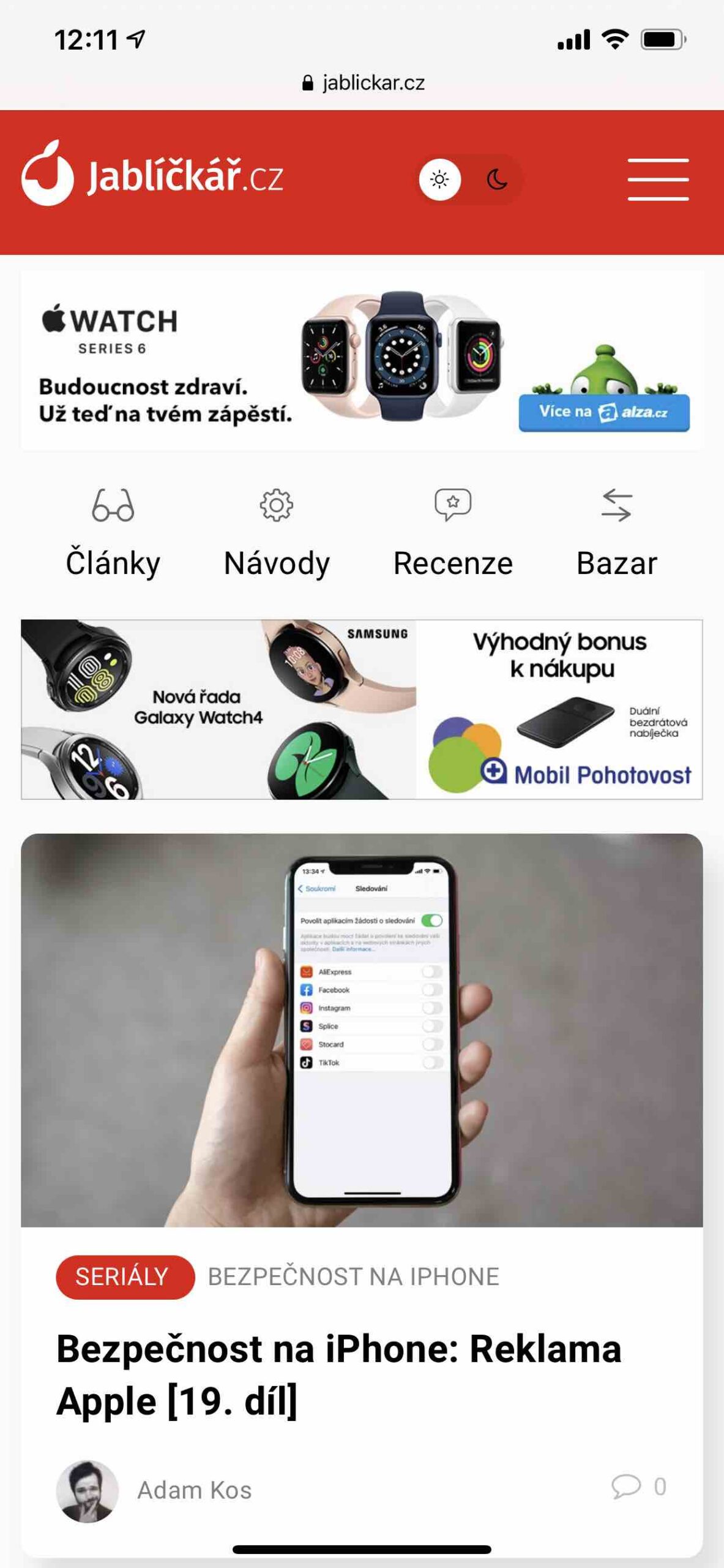 Anonymní procházení webu v Safari