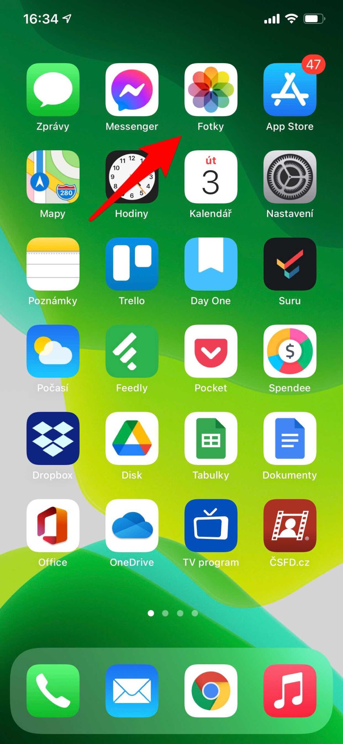 Sdílení fotek a videí na iPhonu