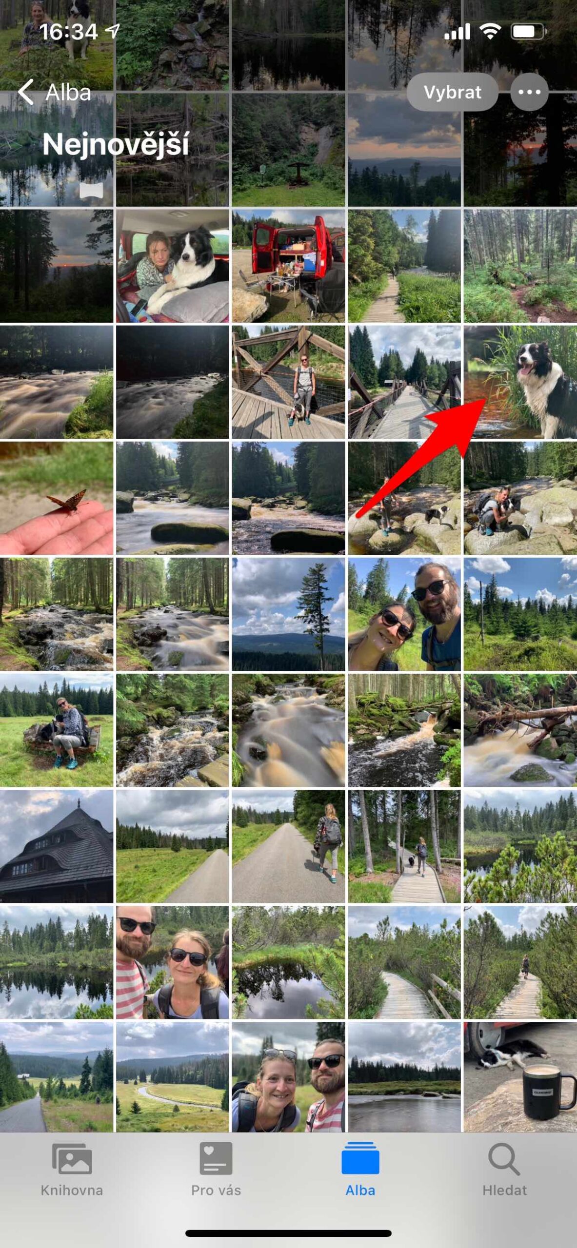 Sdílení fotek a videí na iPhonu