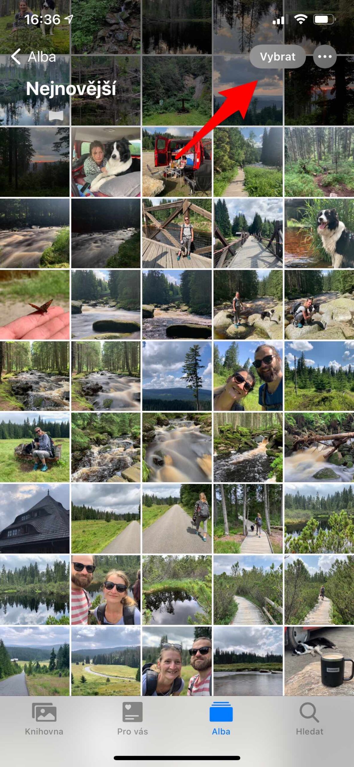 Sdílení fotek a videí na iPhonu