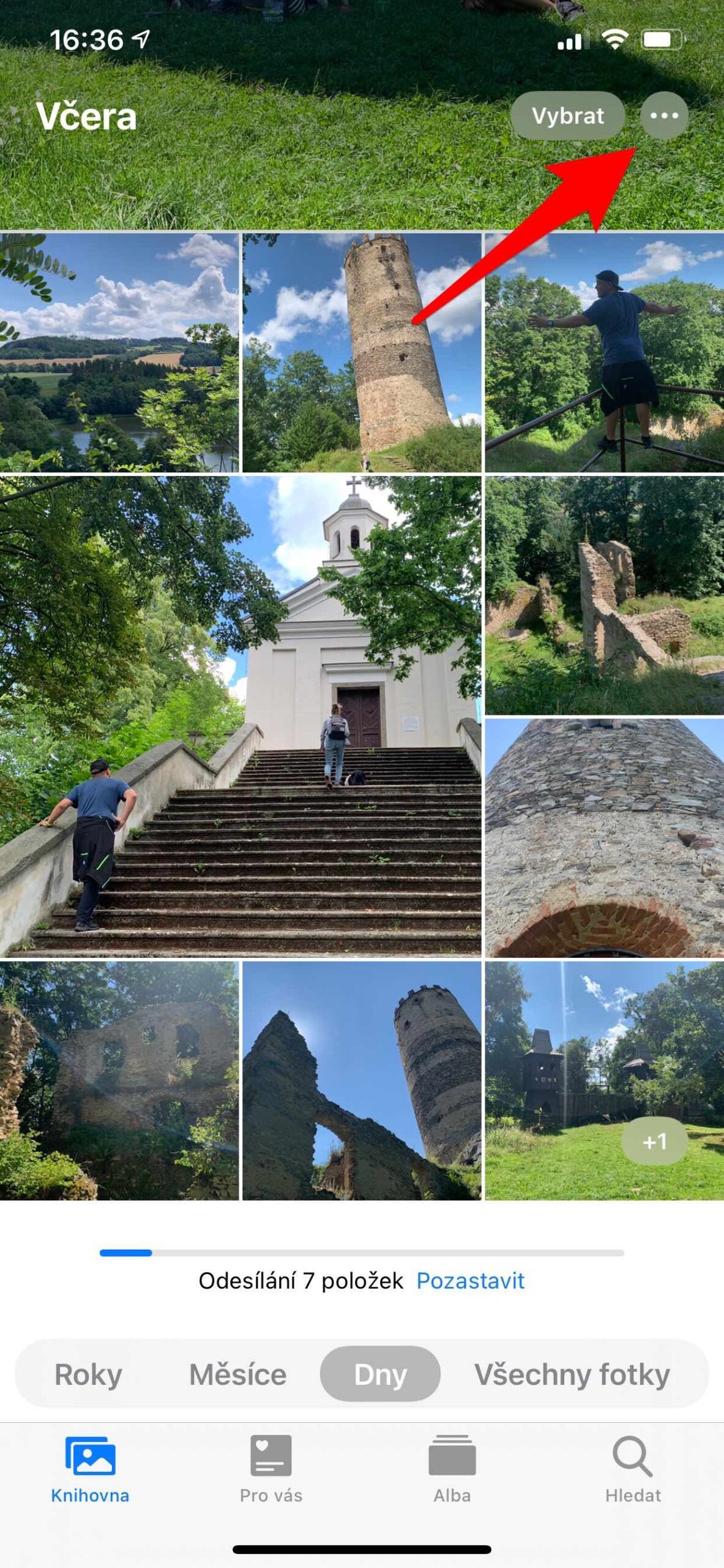 Sdílení fotek a videí na iPhonu