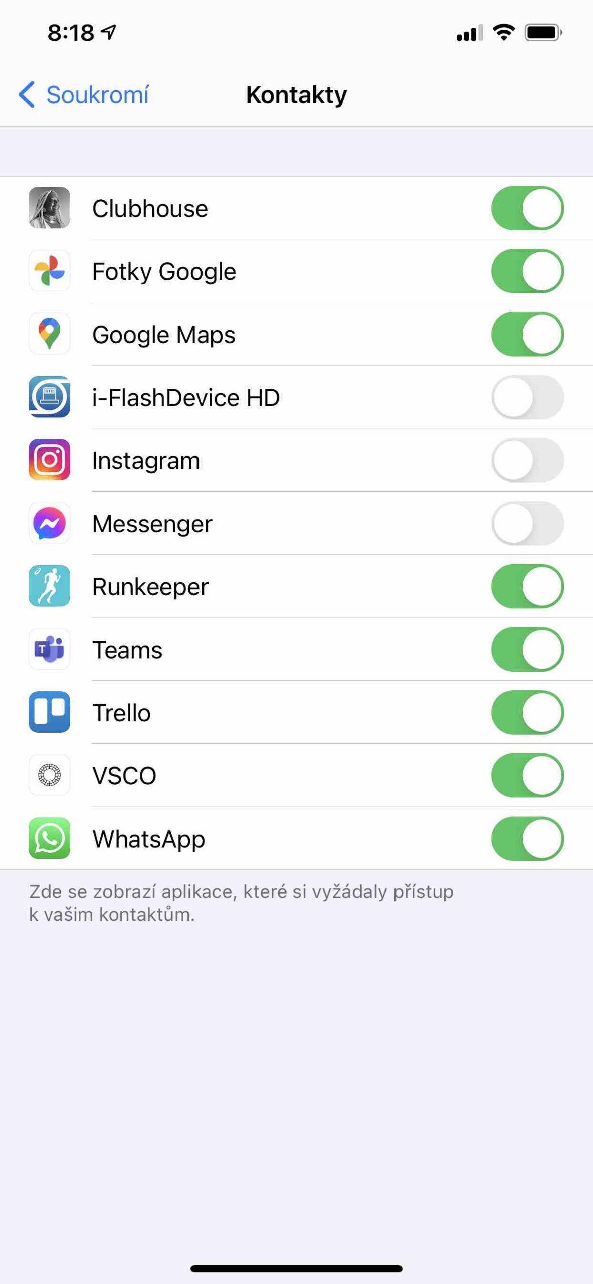 Přístup aplikací k informacím o vás