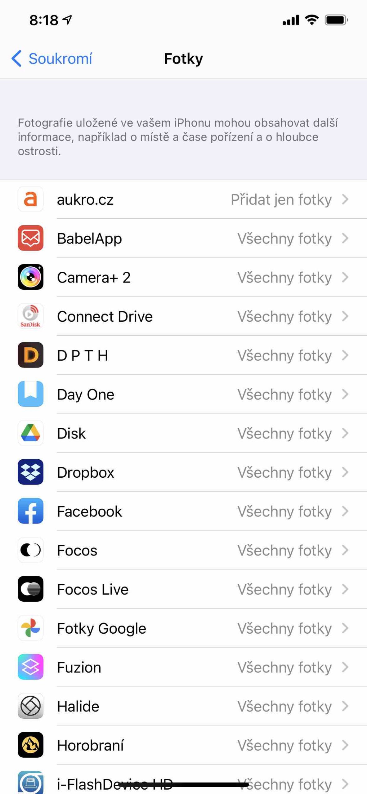 Přístup aplikací k informacím o vás
