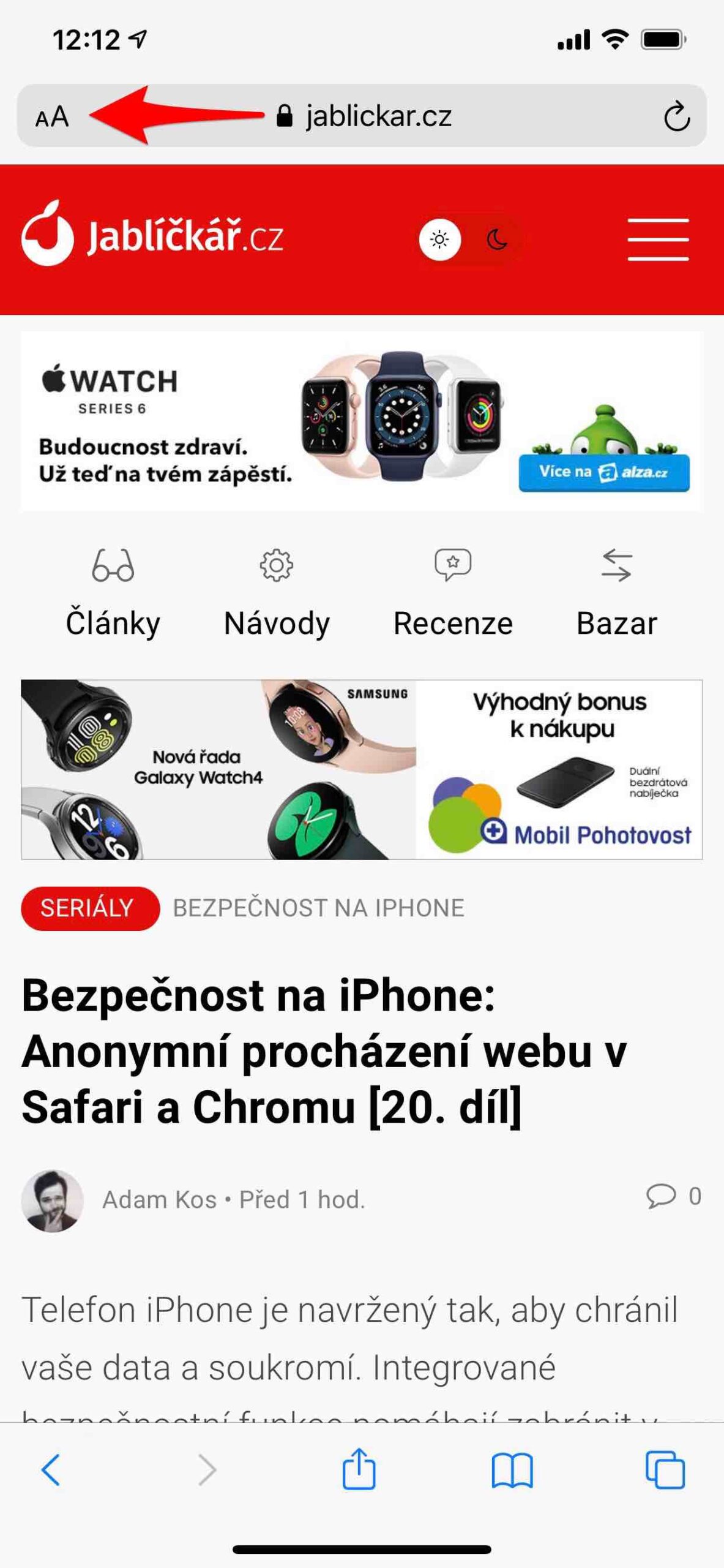 Bezpečnost na iPhone