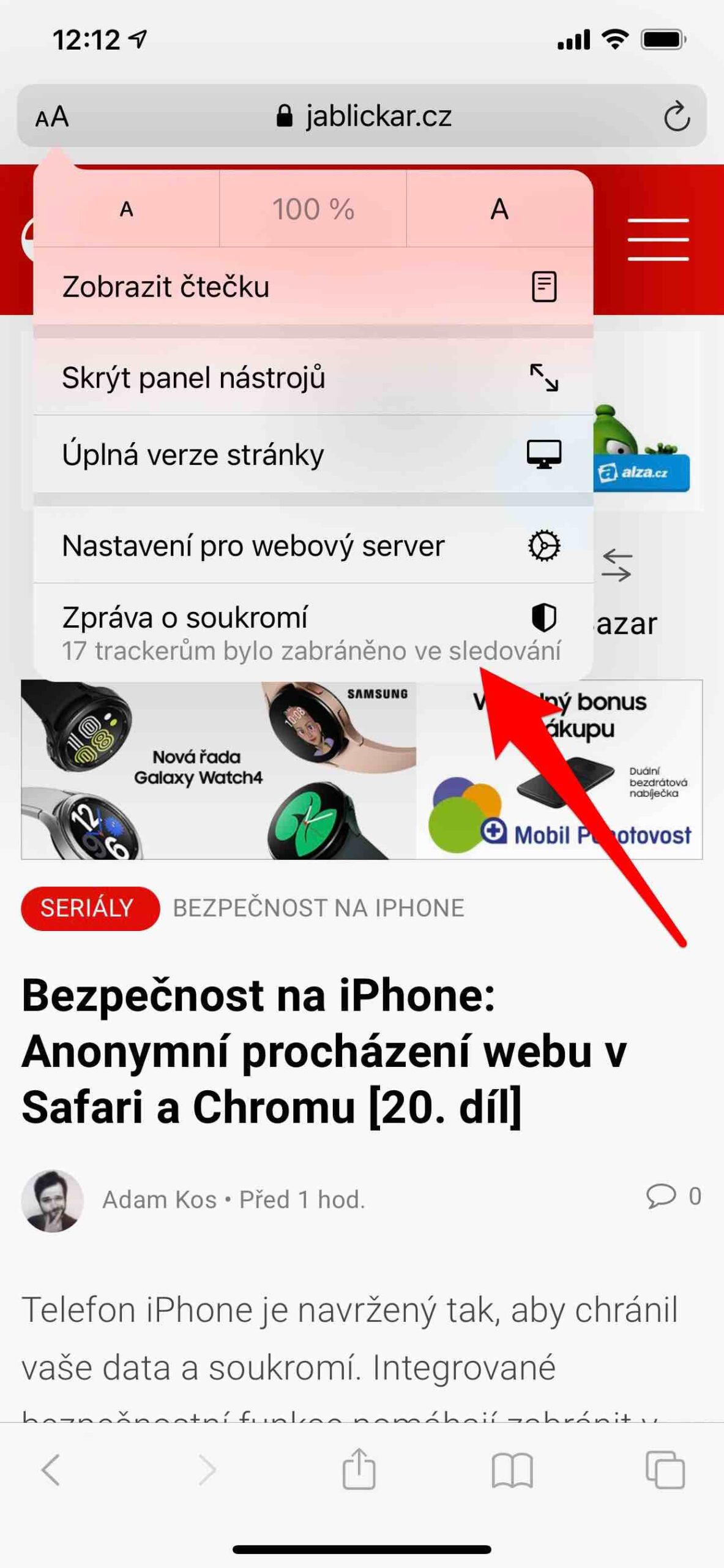 Bezpečnost na iPhone