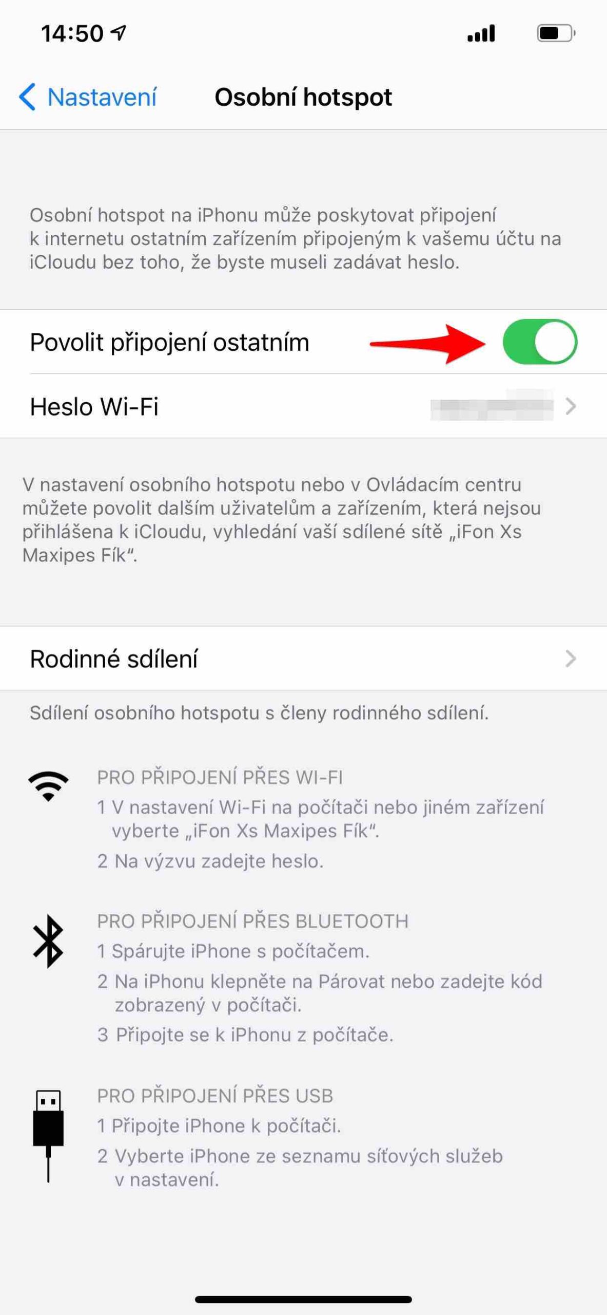 internetové připojení