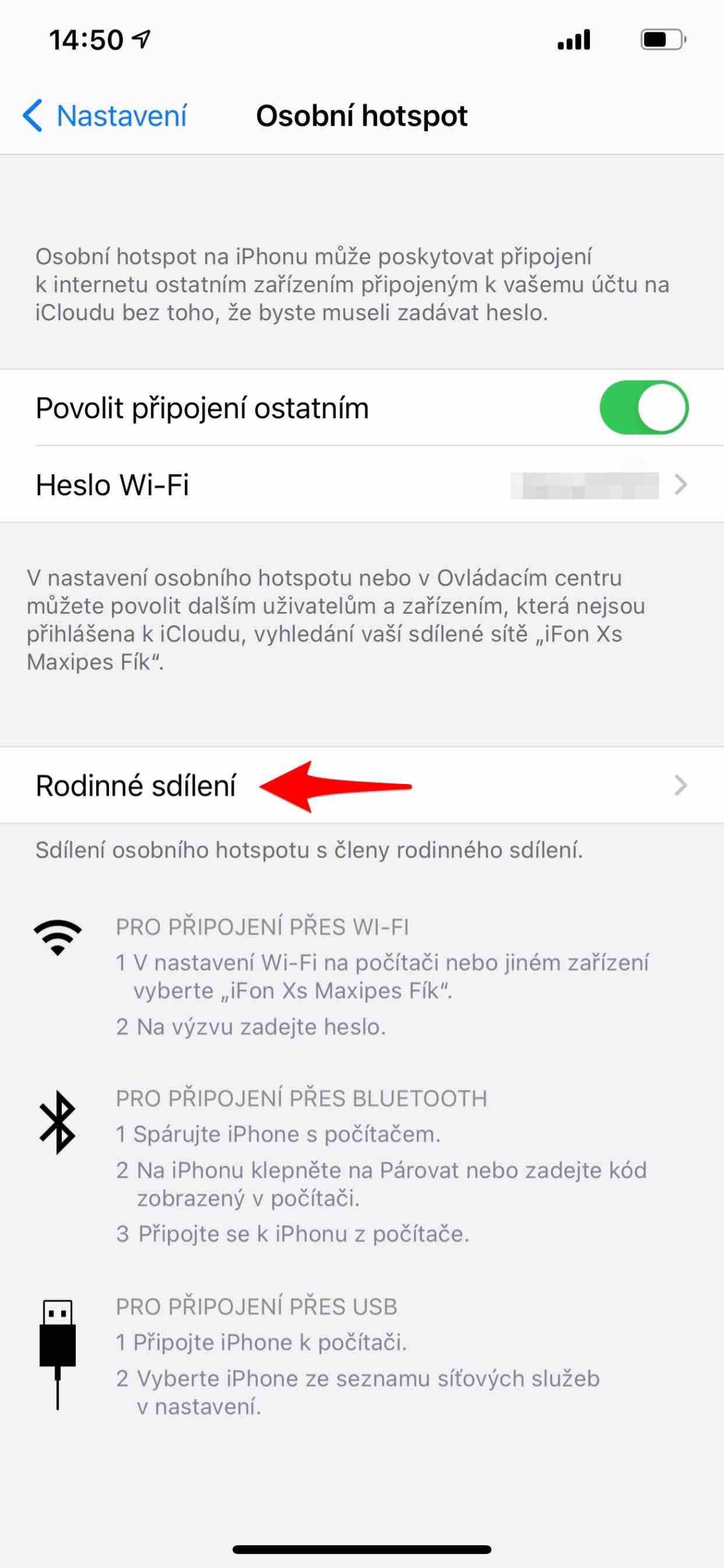 internetové připojení