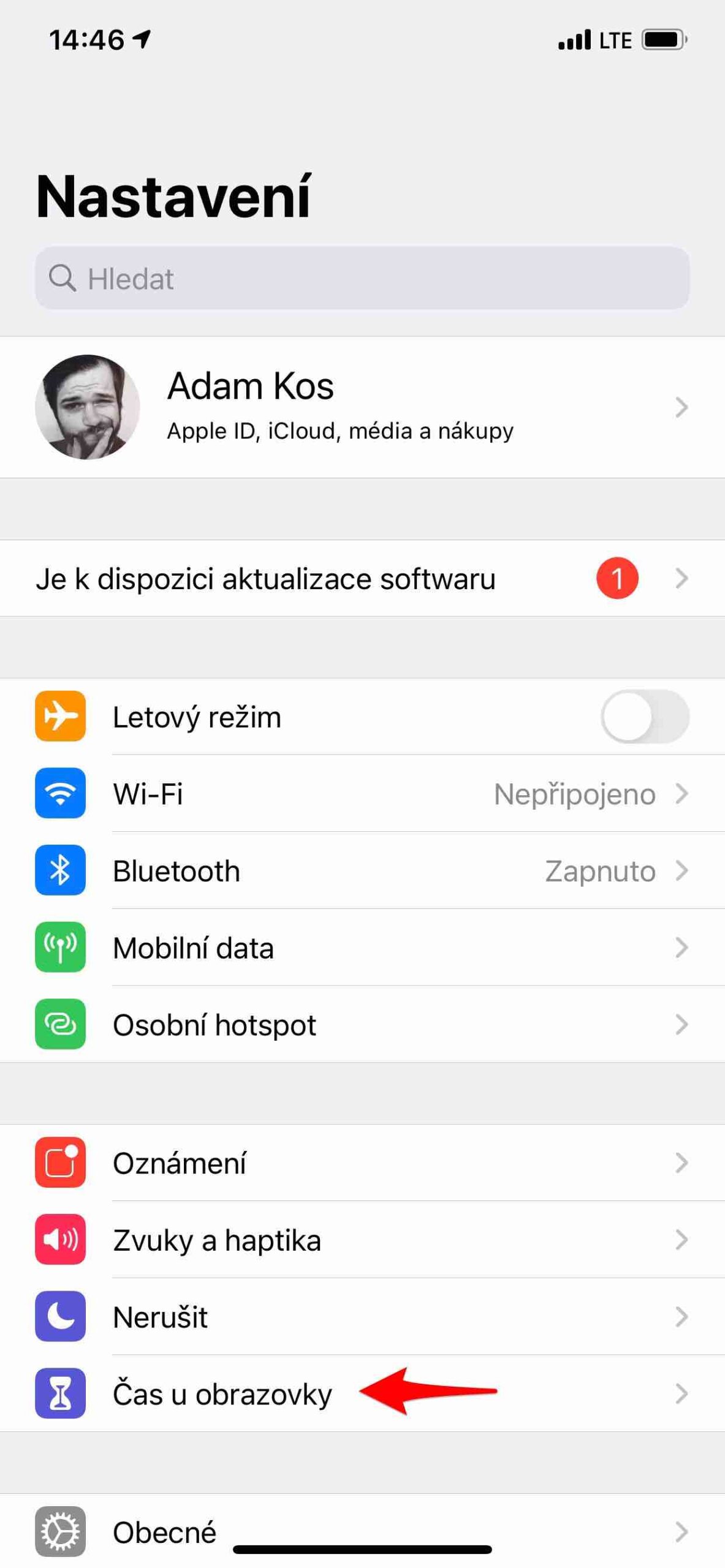 iOS Nastavení