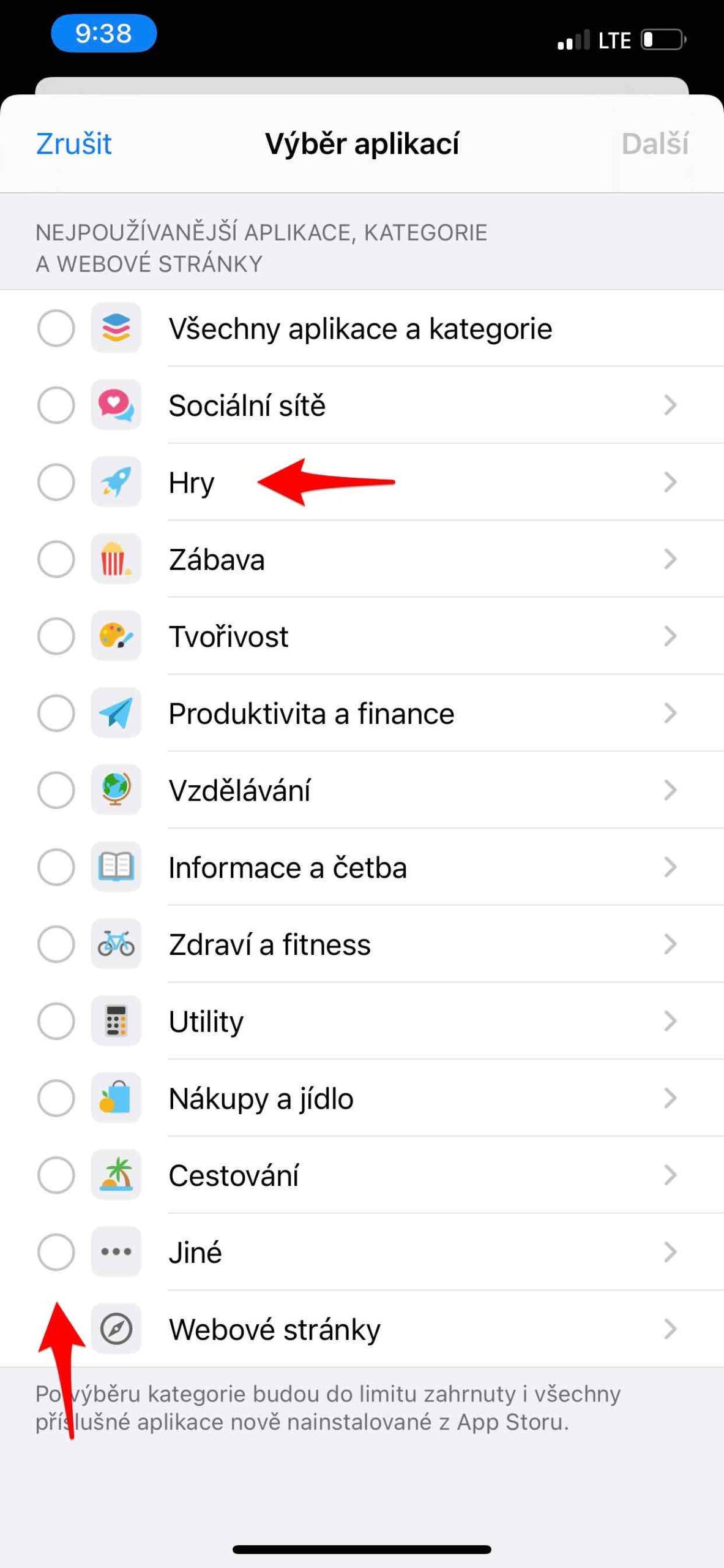 Limity pro aplikace 5 Čas u obrazovky
