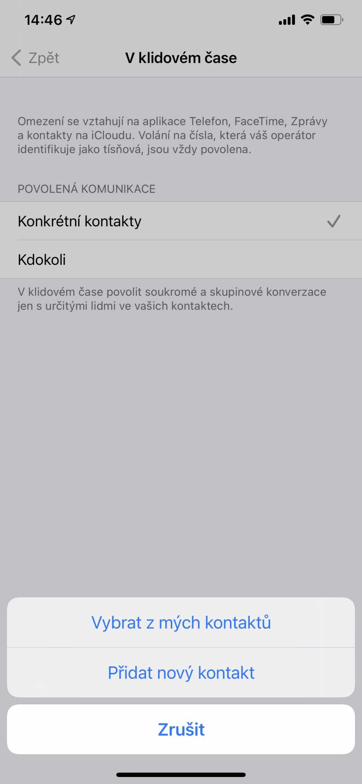 limity pro komunikaci 10 Čas u obrazovky