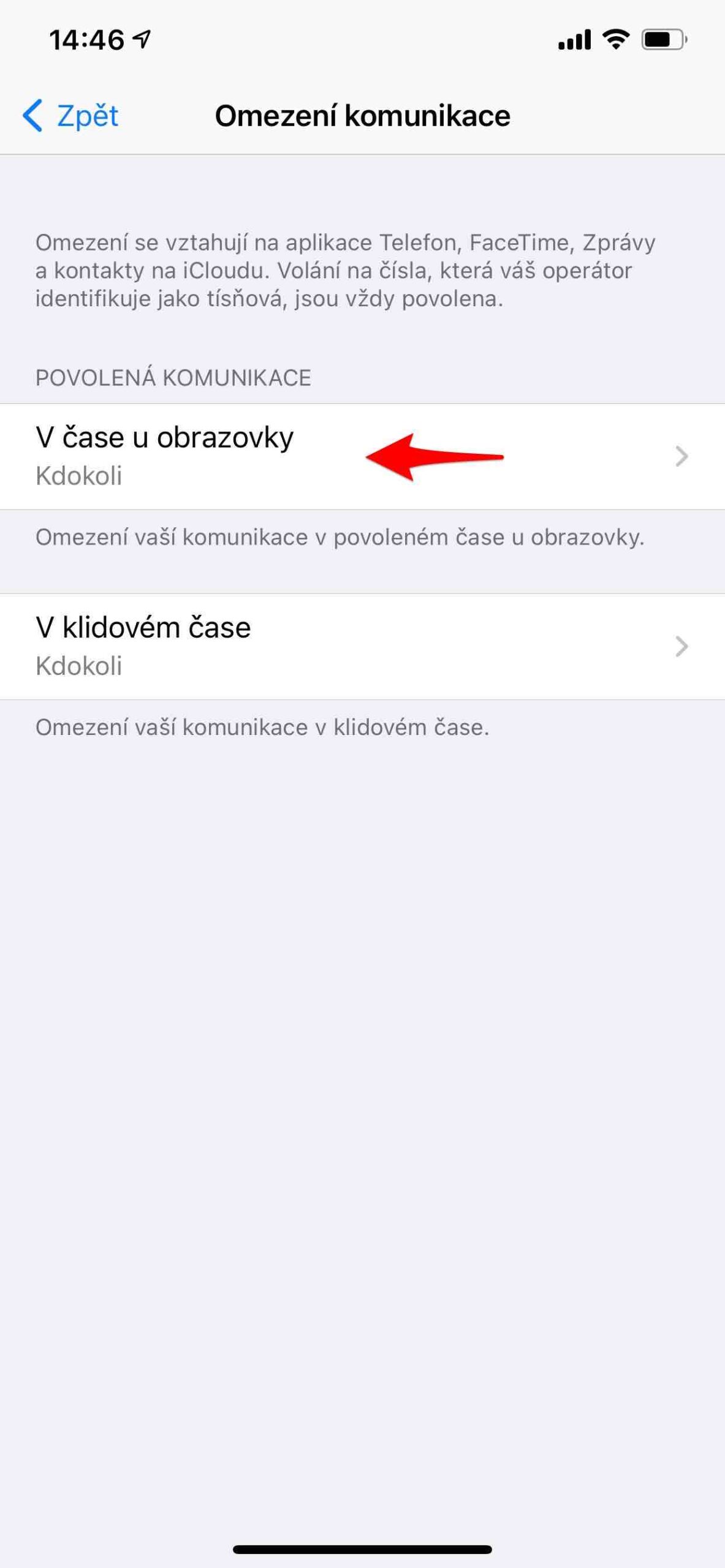 limity pro komunikaci 7 Čas u obrazovky