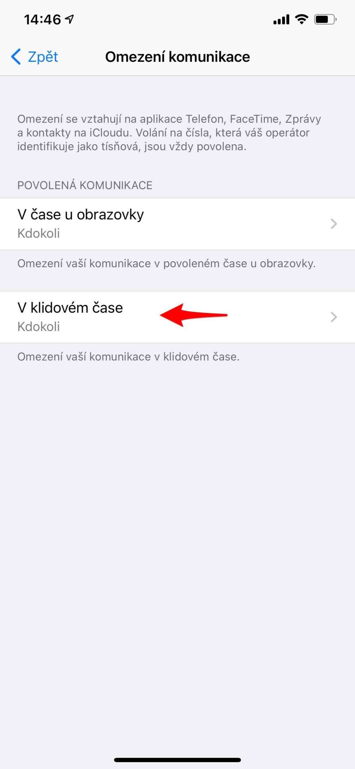 limity pro komunikaci 9 Čas u obrazovky