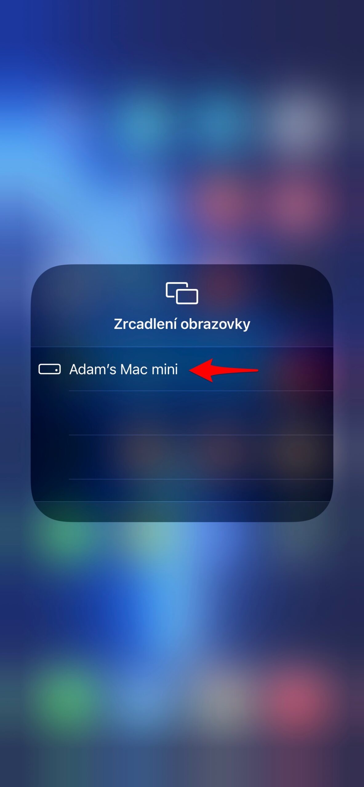 1 AirPlay 2 zrcadlení obrazovky