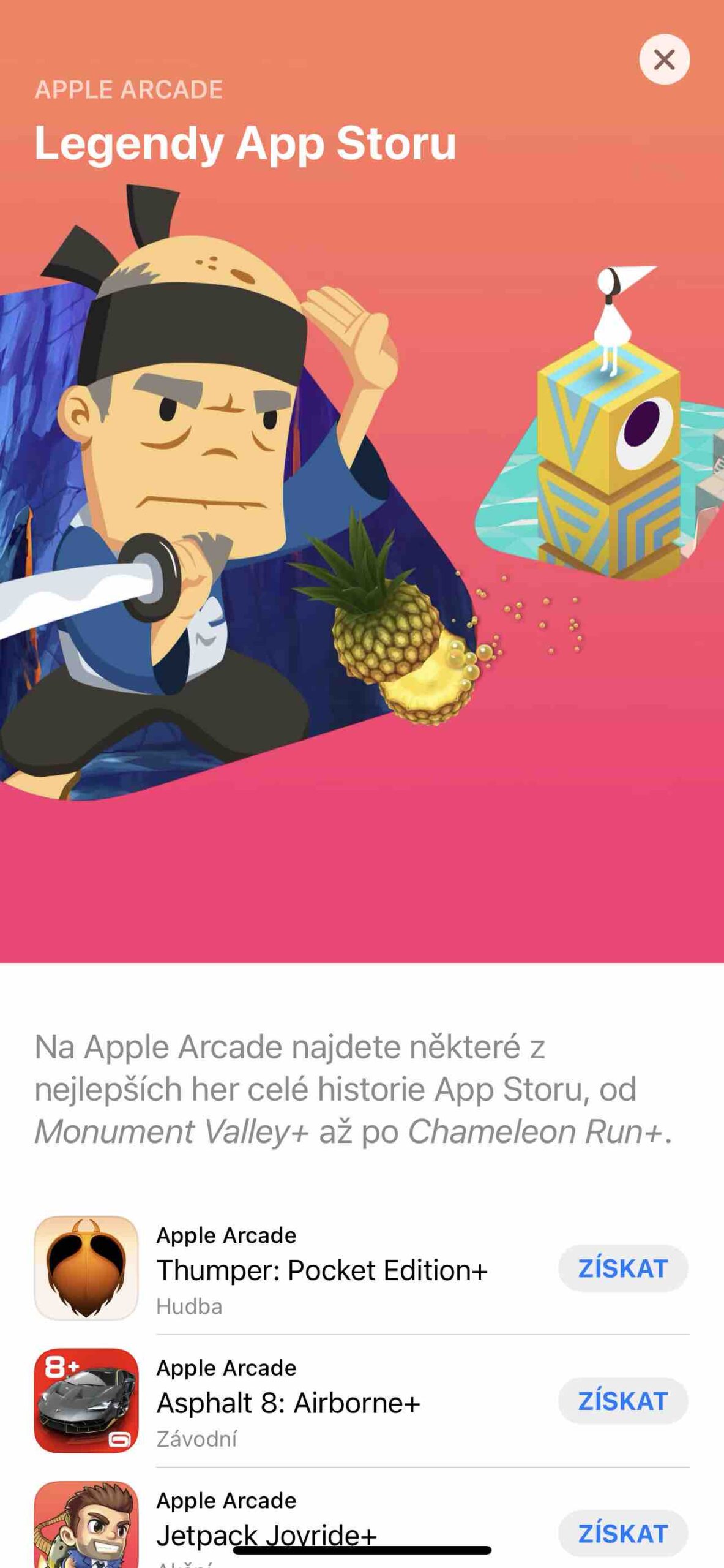 Apple Arcade 5 obchod s aplikacemi