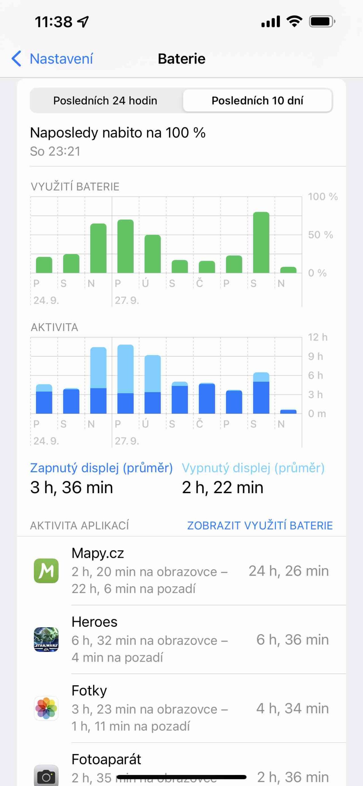 Baterie 7 iPhone 13 Pro Max recenze