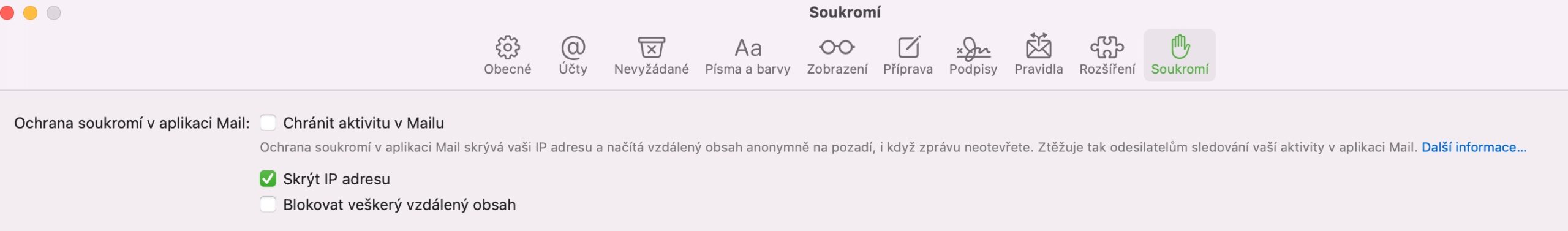 Mail skryt IP 2 Mail skryt IP