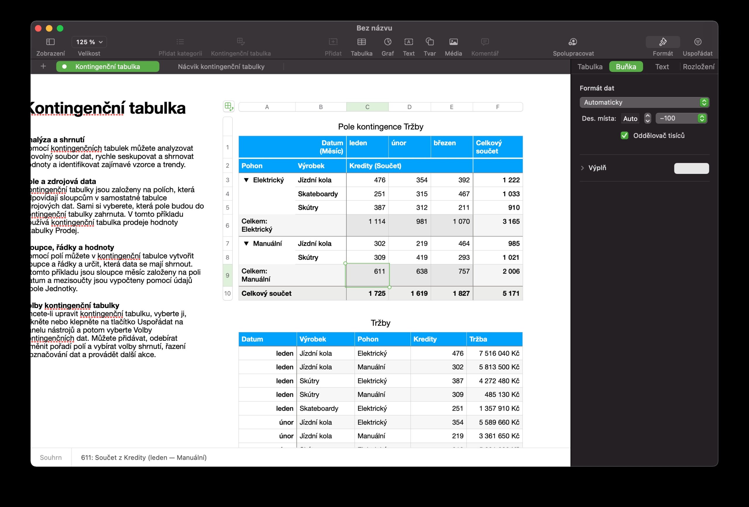 Numbers Mac format bunky