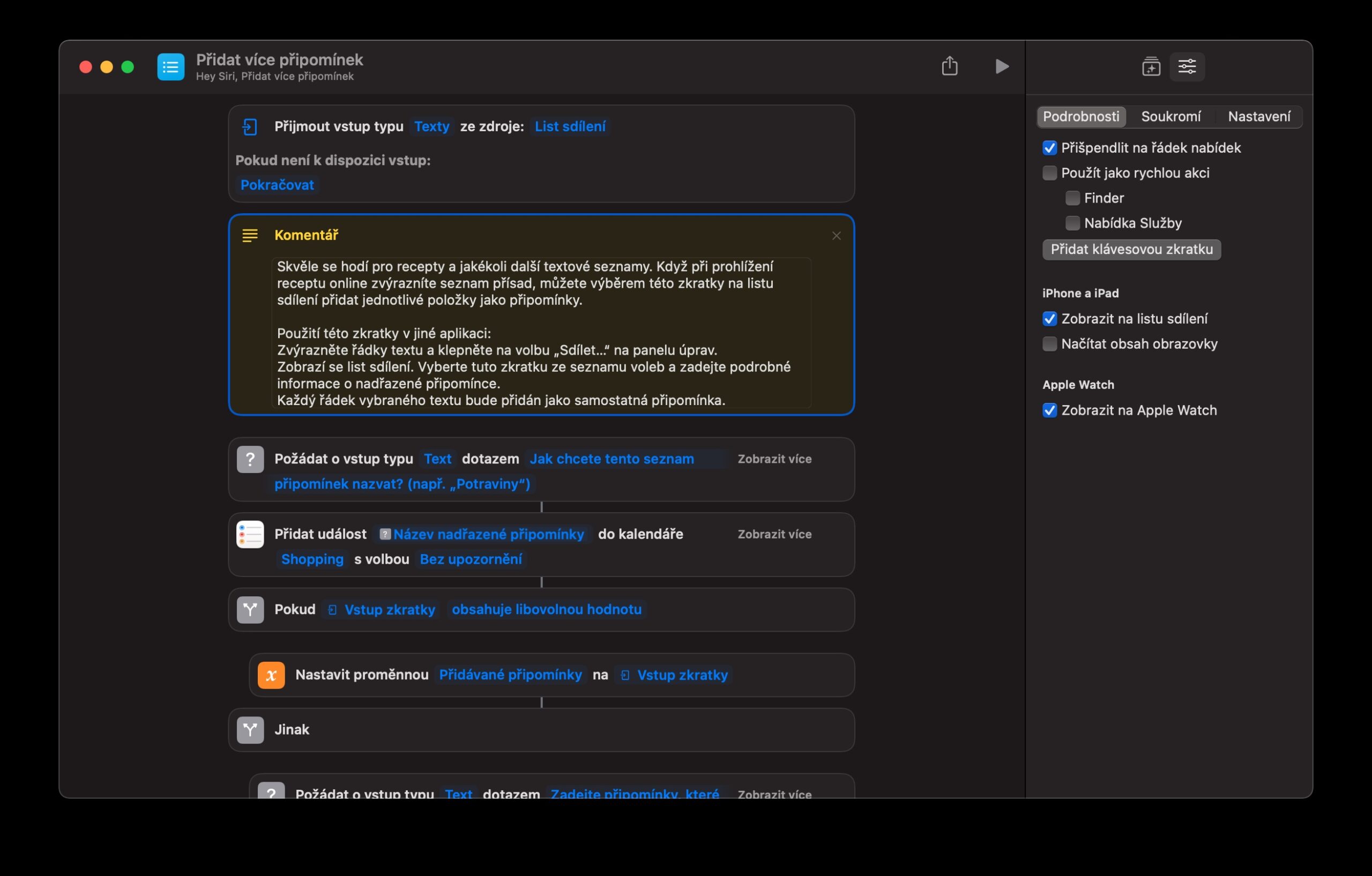 Pridat vice pripominek