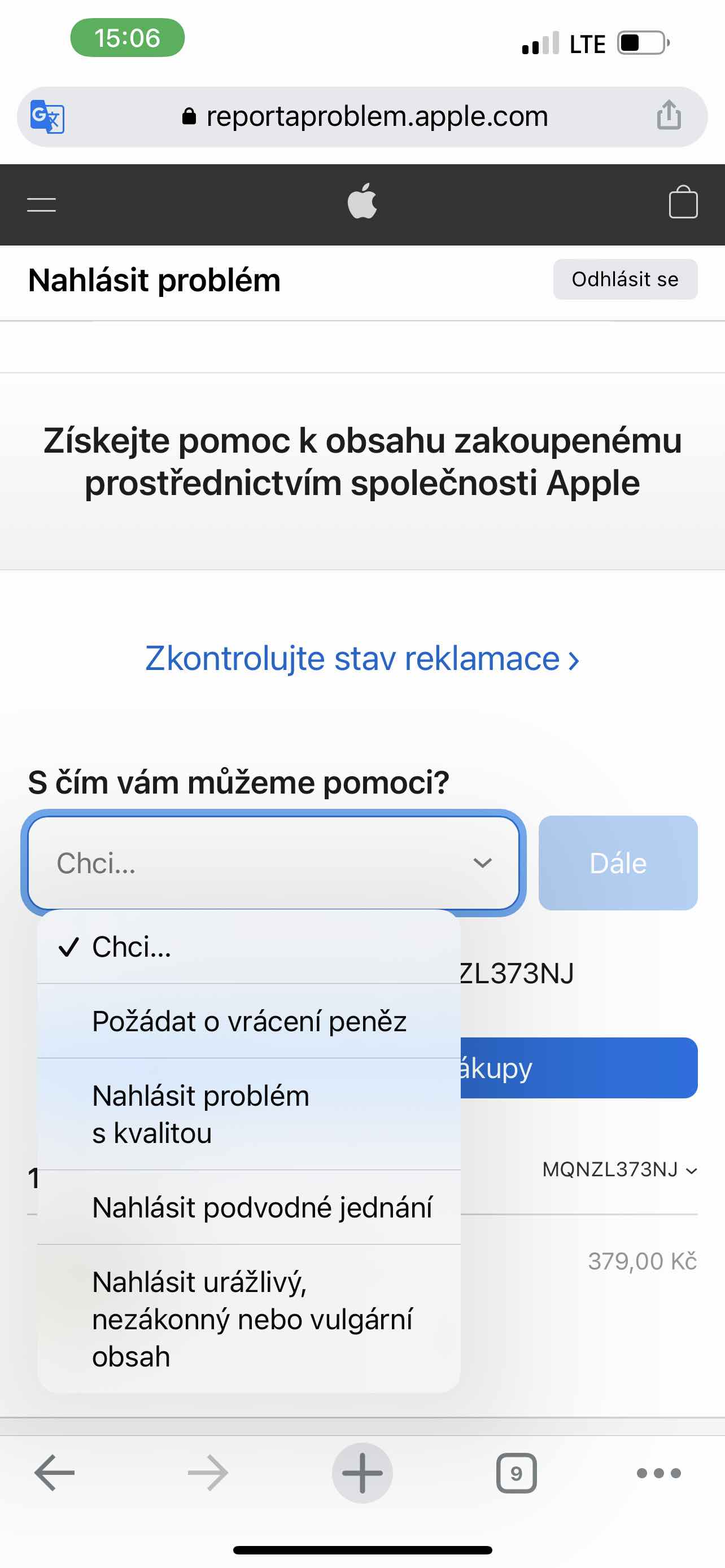 Jak vratit platbu na App Store?