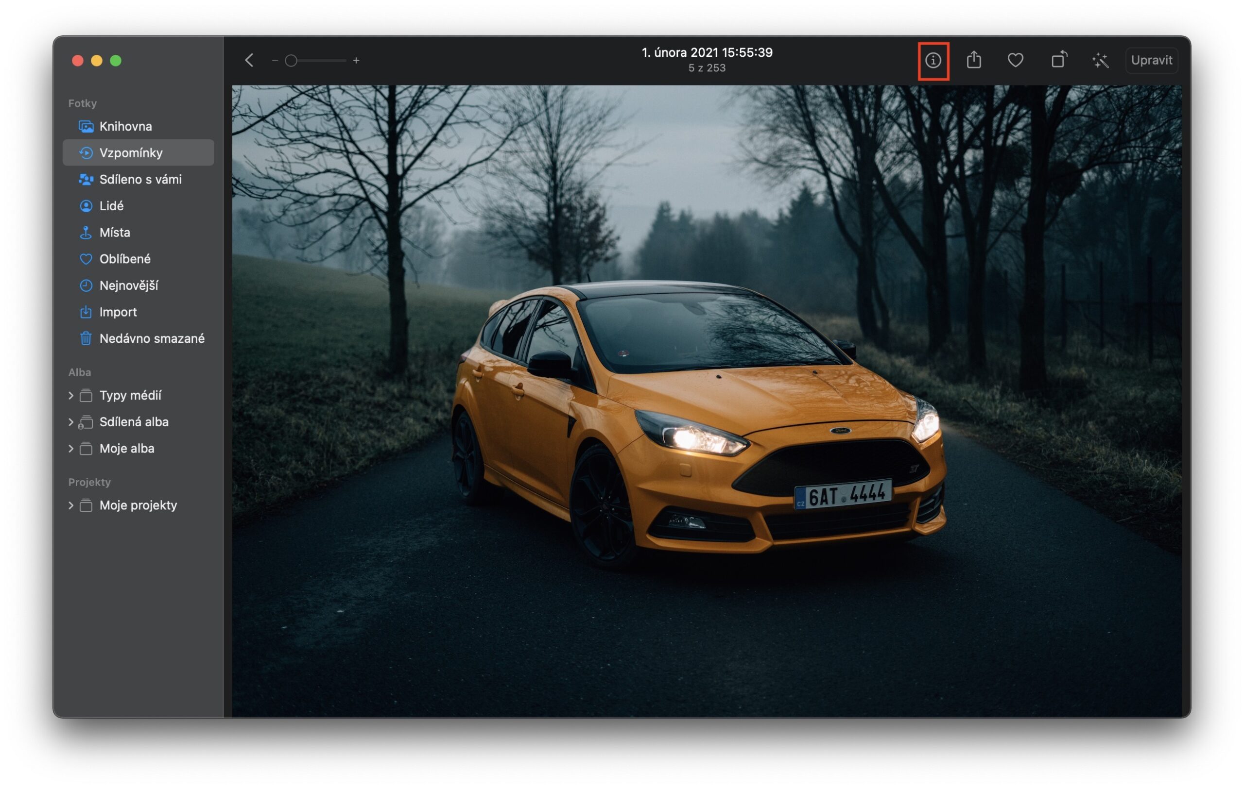 macos monterey úprava data a času fotky