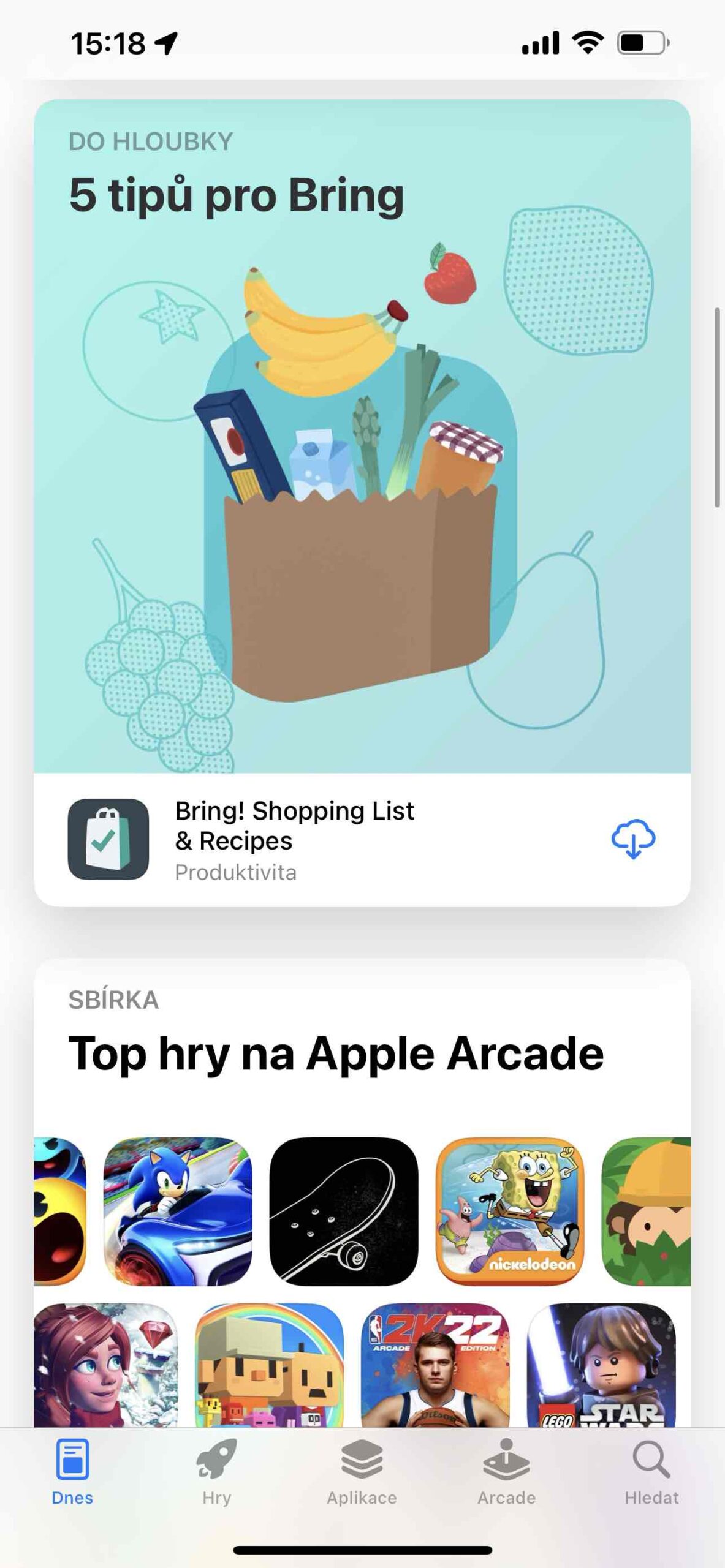 App Store 10 Aplikace a hry
