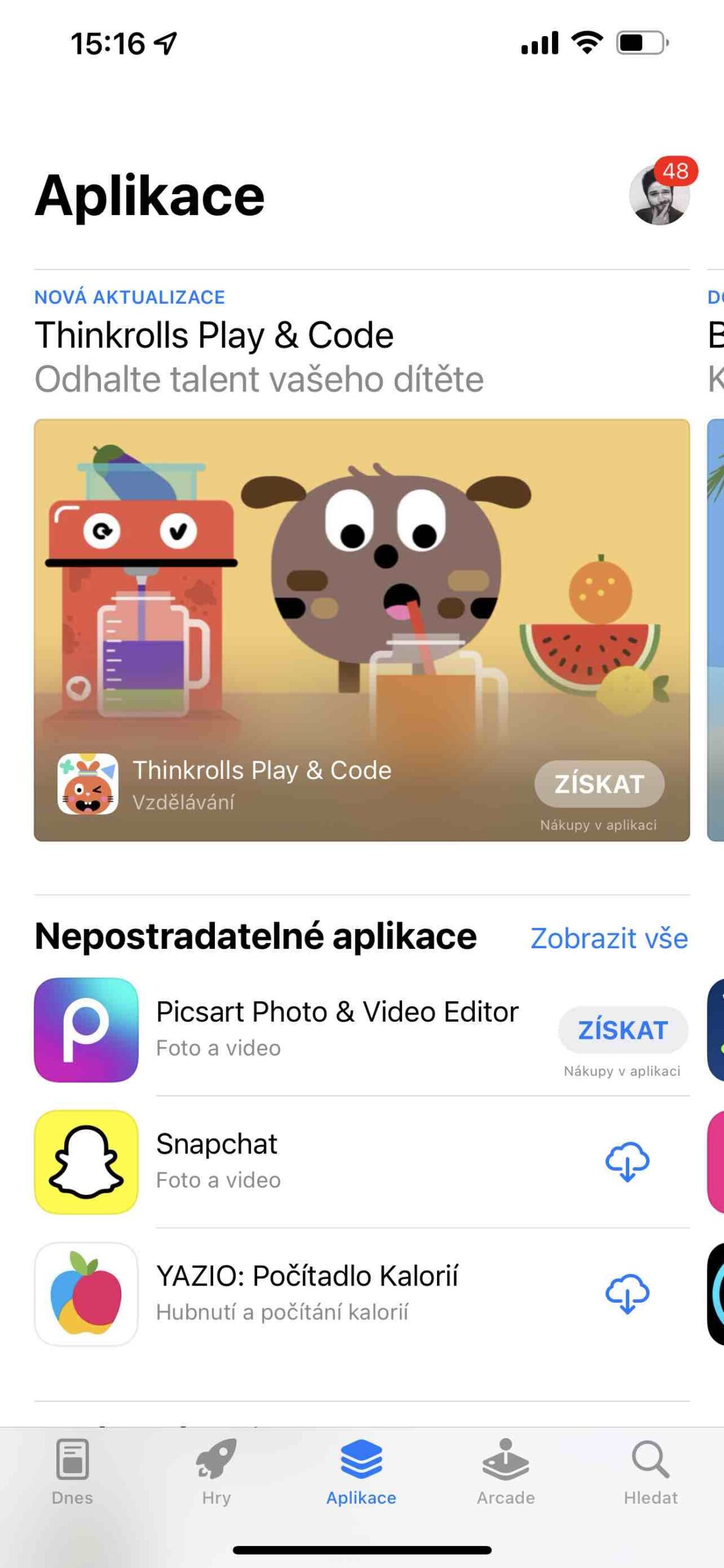 App Store 5 Aplikace a hry