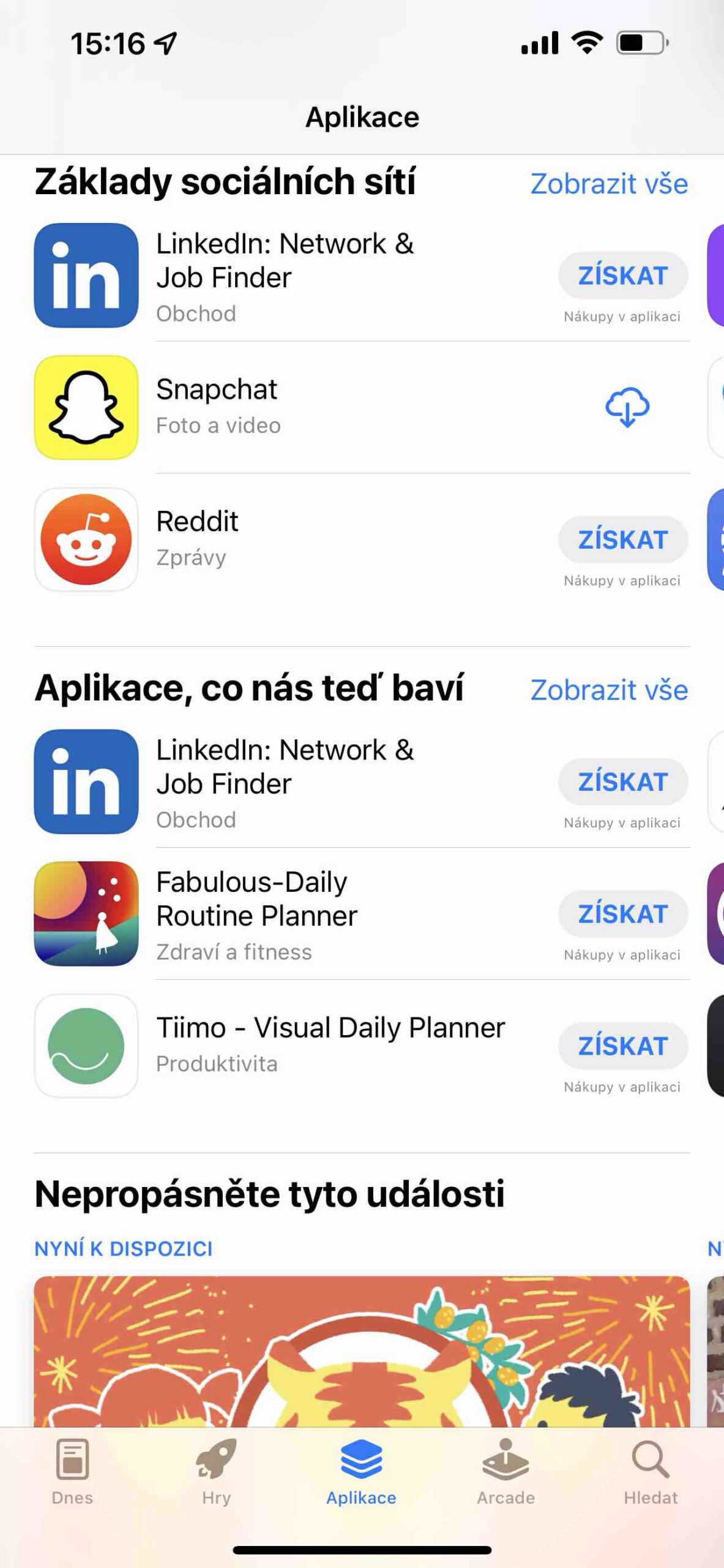 App Store 6 Aplikace a hry