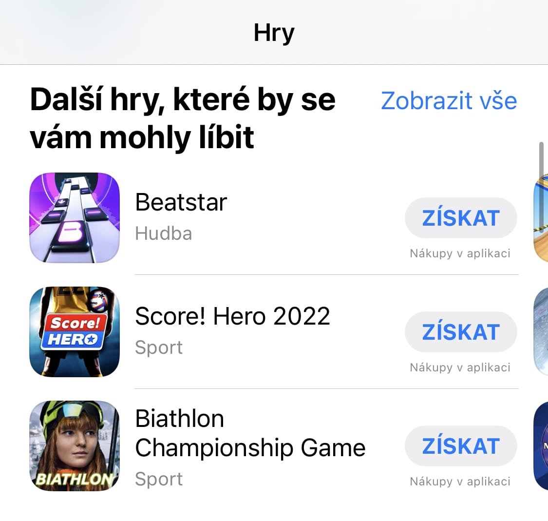 App Store on iOS: Games you might like
