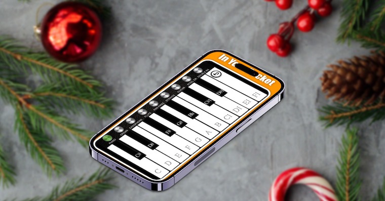Piano na iPhonu Vanoce fb