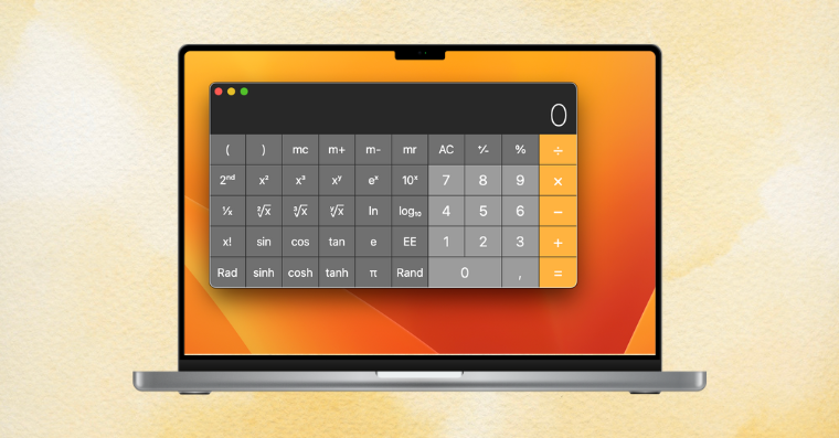 Vedecka kalkulacka Mac fb