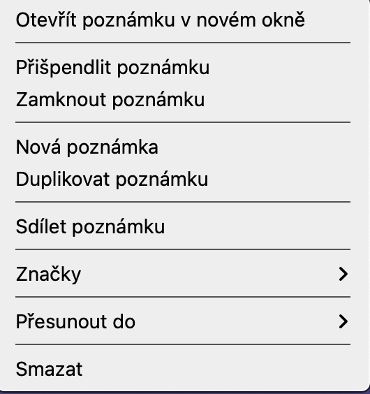 macOS pripnout poznamku macOS pripnout poznamku
