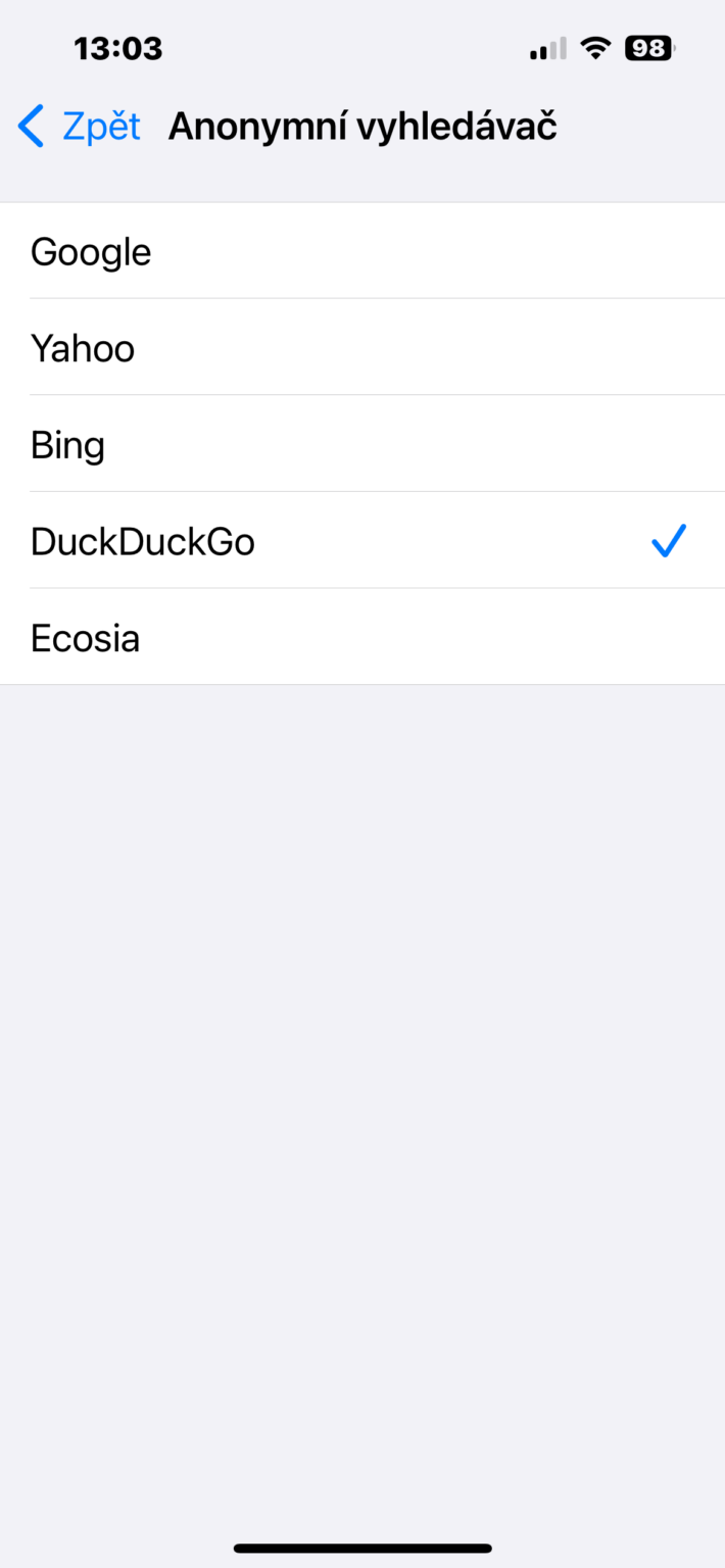Jak Na Iphonu Vybrat Výchozí Vyhledávač Pro Soukromé Prohlížení 