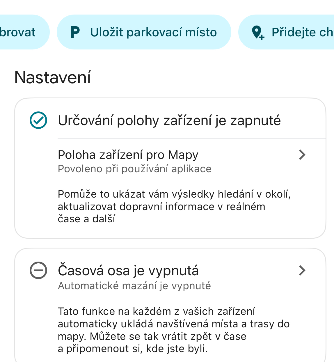 Google Maps ulozit parkovací misto Google Maps ulozit parkovací misto