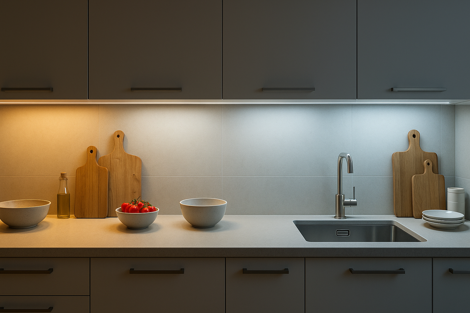 Teplá nebo studená bílá LED do kuchyně