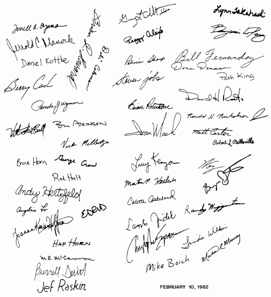 Mac 128k case signatures