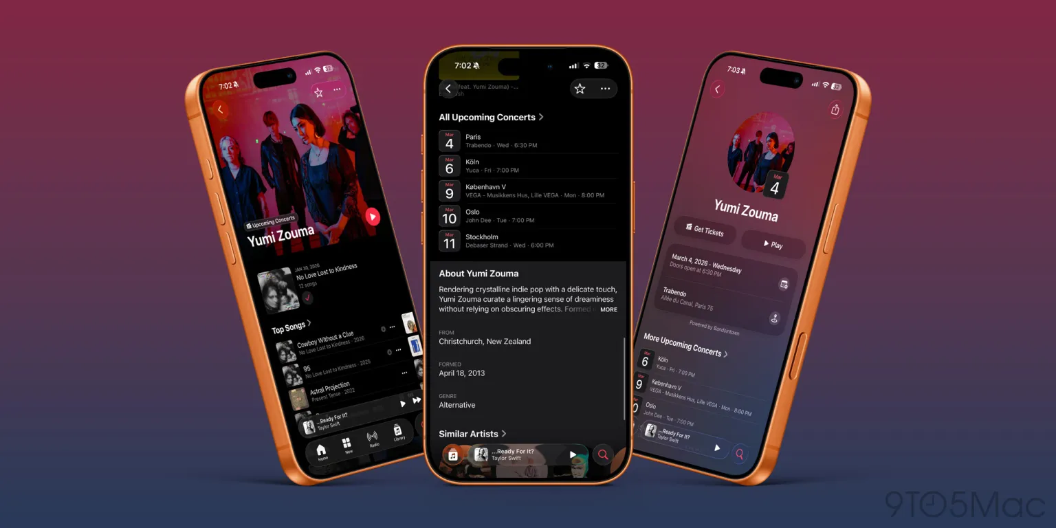 ios 26 4 concerts apple music
