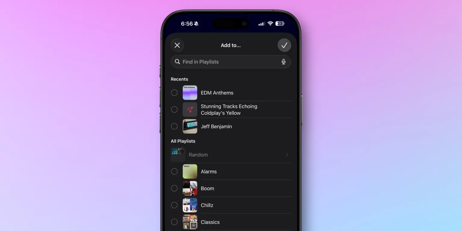 ios 26 4 music playlist multiple